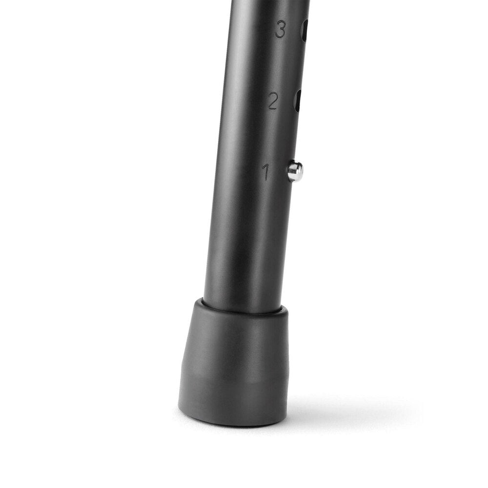 Black adjustable stand with measurement markings  Standard Walker