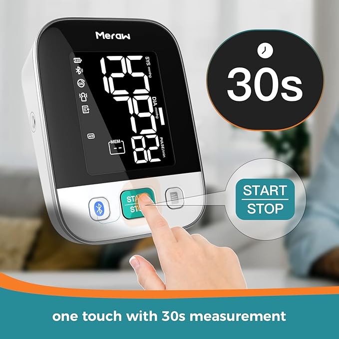 Bluetooth Blood Pressure Monitor for Home Use – Digital Arm Cuff