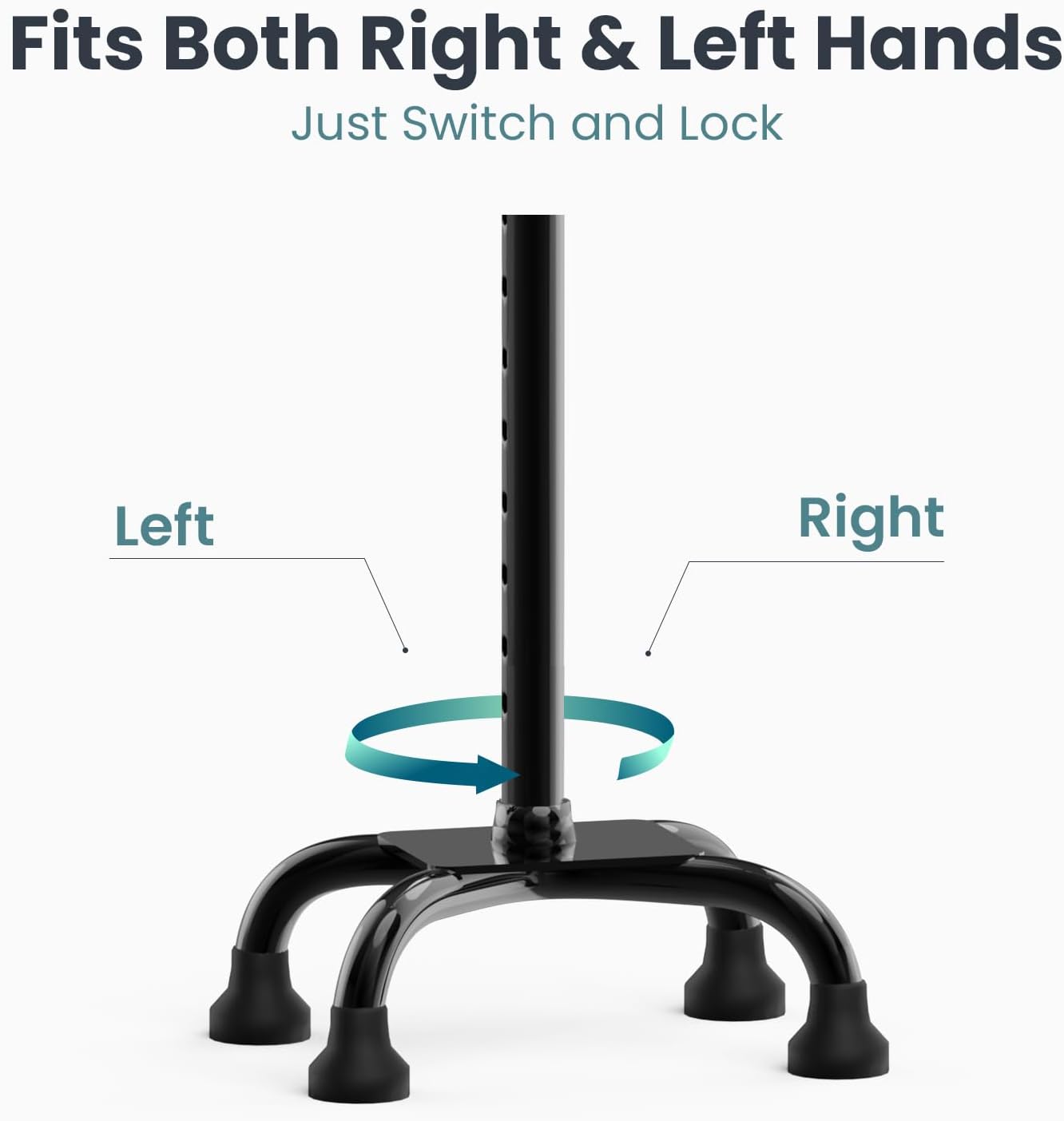 Black adjustable stand with labeled for user comfort.