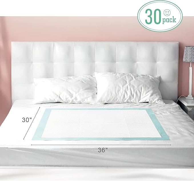 Disposable Bed Pads with Adhesive Strips – XL Incontinence Under pads