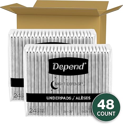 Depend Underpads XL, Disposable Incontinence Bed Pads for Adults