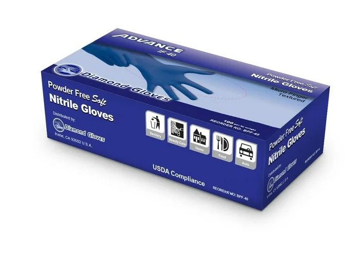 ADVANCE IF40 Nitrile 4.0 mil Gloves - Powder Free Exam Glove