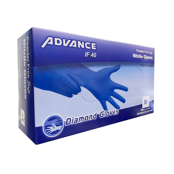 ADVANCE IF40 Nitrile 4.0 mil Gloves - Powder Free Exam Glove