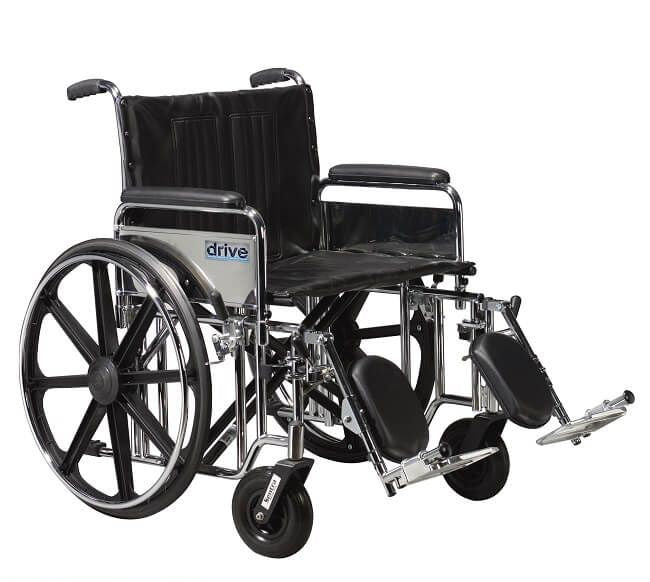 Dual-function wheelchair with swing-away footrests and adjustable armrests