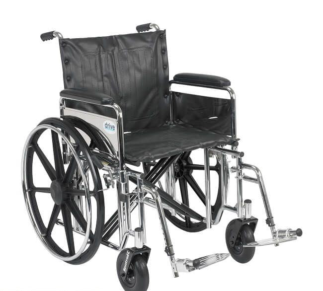 Dual-function wheelchair with swing-away footrests and adjustable armrests
