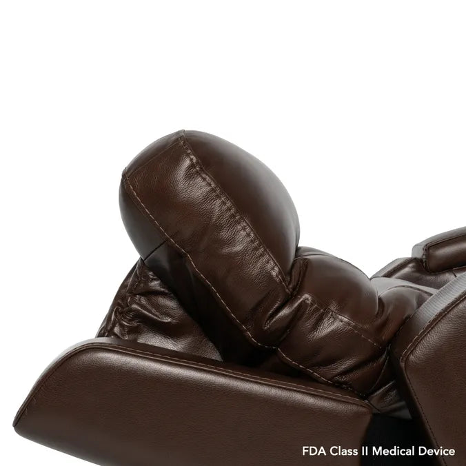 Brown massage chair with 'FDA Class II Medical Device' lVivaLift!® Premier Lift Recliner