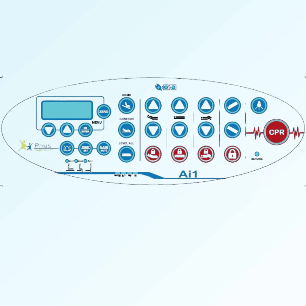 Prius AI1 Premium Bariatric Expandable Hospital Bed w/ Built-in Scale & Trendelenburg