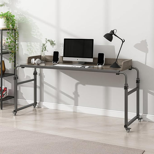 Adjustable Overbed Table with 360° Wheels – Mobile Bed Desk