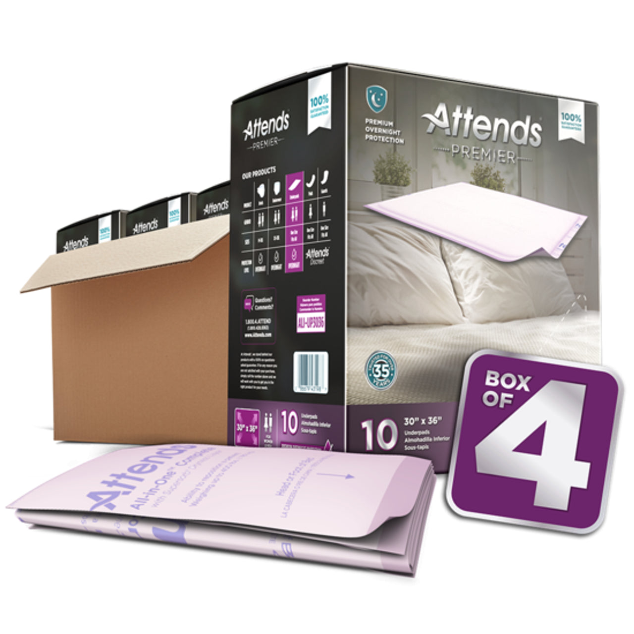 Attends Premier Underpad Case (6 boxes)