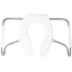 Elongated Open Front Plastic Toilet Seat Less Cover