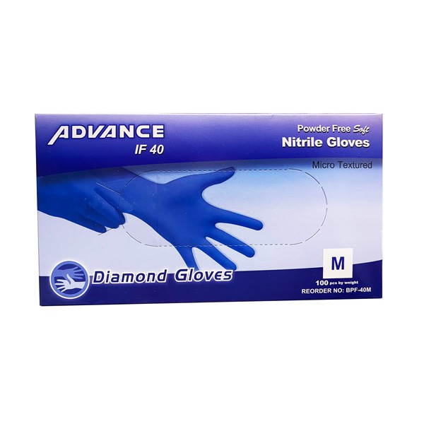 ADVANCE IF40 Nitrile 4.0 mil Gloves - Powder Free Exam Glove